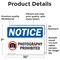 Signmission Photography Prohibited Sign With Symbol, 10 in W x Rectangle, Vinyl Decal OS-2PACK-NS-D-710-L-17272 - alternate 4